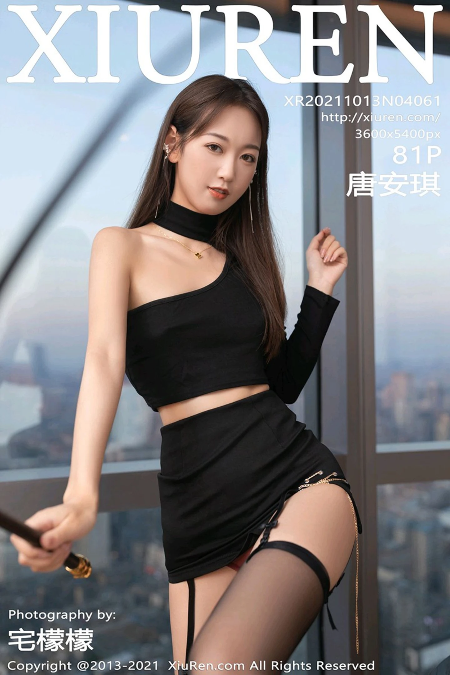 [XiuRen秀人网]VOL.4061 模特唐安琪女王调教主题私房脱黑丝吊袜秀翘臀美腿诱惑写真81P-秀人网官方网站